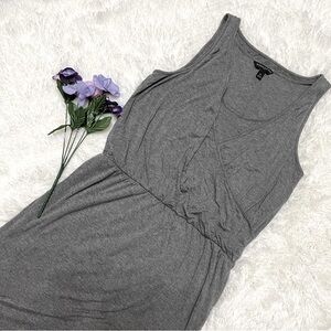 Banana Republic ❤️ Jersey Knit Stretchy Soft Sleeveless V-Neck Gray Tank Dress M